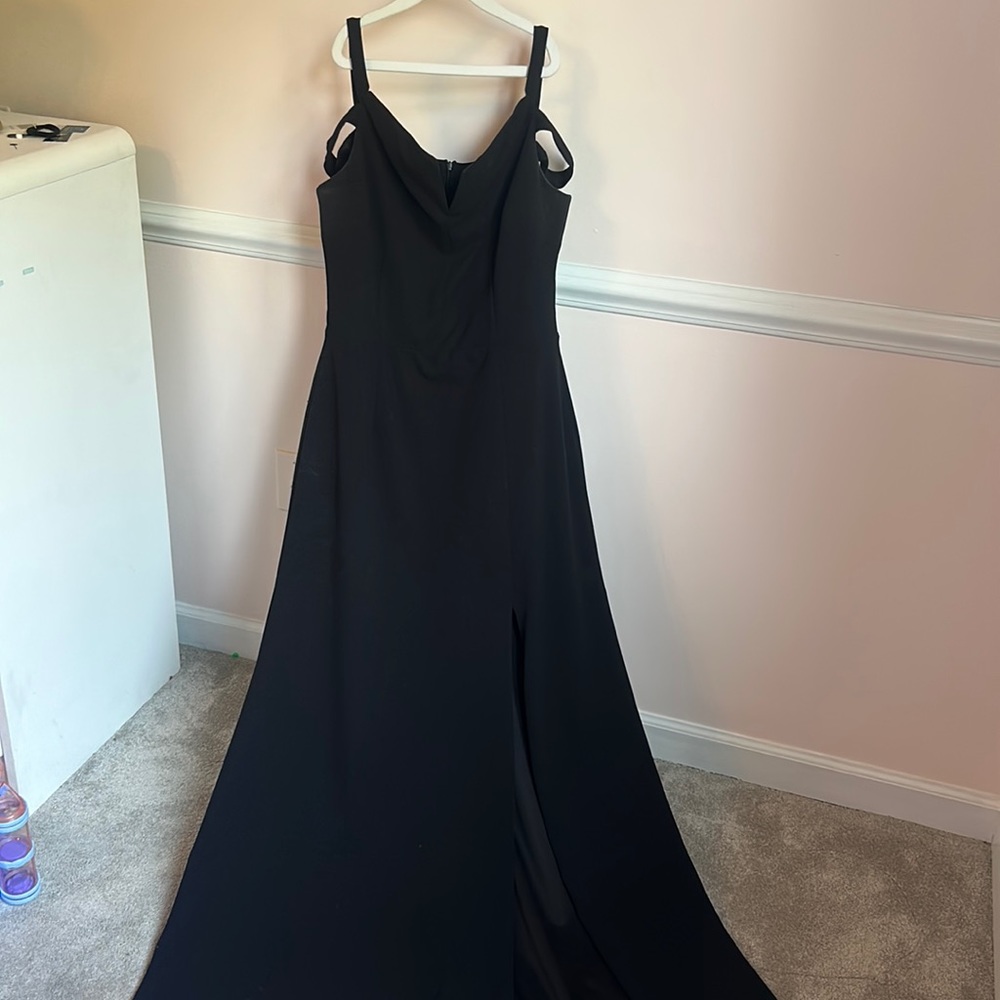 Full length black dress